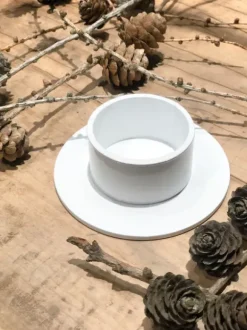 KunstIndustrien The Circle kynttilänjalka 5 cm, valkoinen