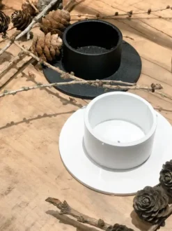 KunstIndustrien The Circle kynttilänjalka 5 cm, musta