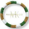 MAISON KIZO - Nepali Green, Gold, White Bracelet B170