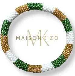 MAISON KIZO - Nepali Green, Gold, White Bracelet B170
