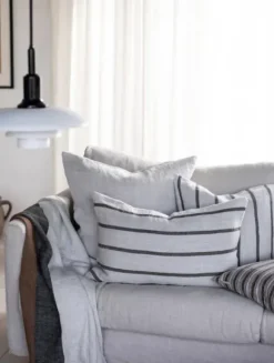 Melvin tyynynpäällinen 50x50, taupe stripe