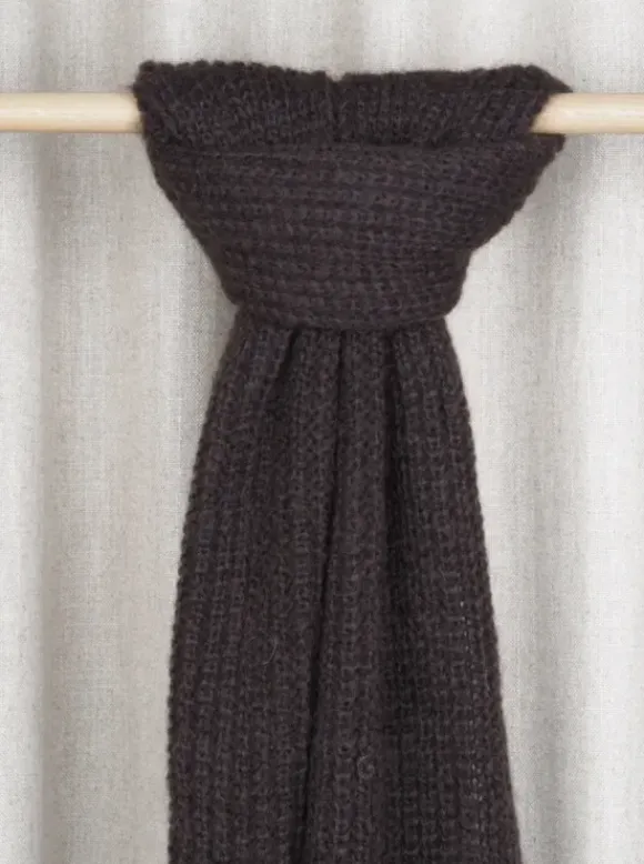 Mija kid mohair kaulahuivi, chocolate