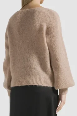 Milana alpakkaneule, medium brown