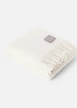 Mohair torkkupeitto, Reflection White