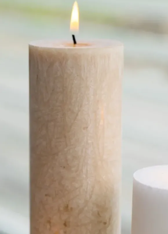 Oliiviöljykynttilä 6x18cm, hazelnut