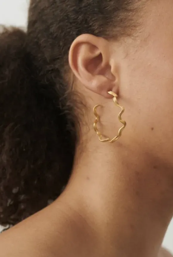 Pernille Corydon - Large Hellir Hoops, hopea