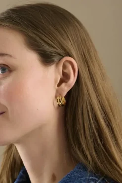 Pernille Corydon - Ocean Shine korvakorut, kulta