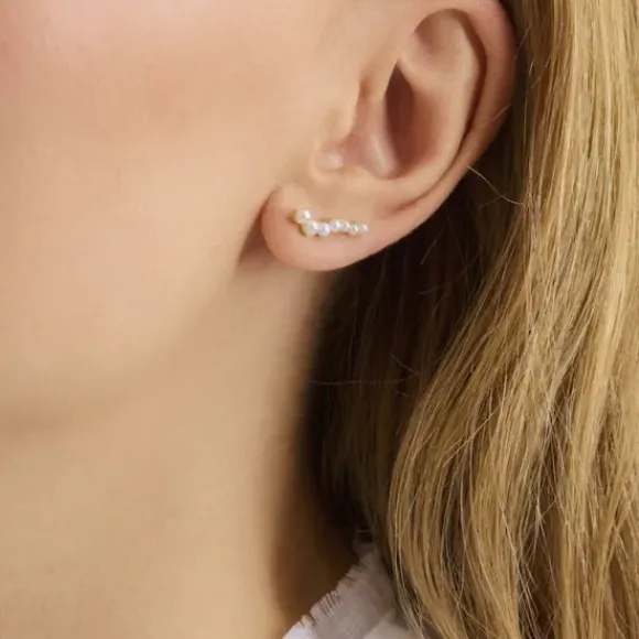 Pernille Corydon - Ocean Treasure Ear Climbers, hopea