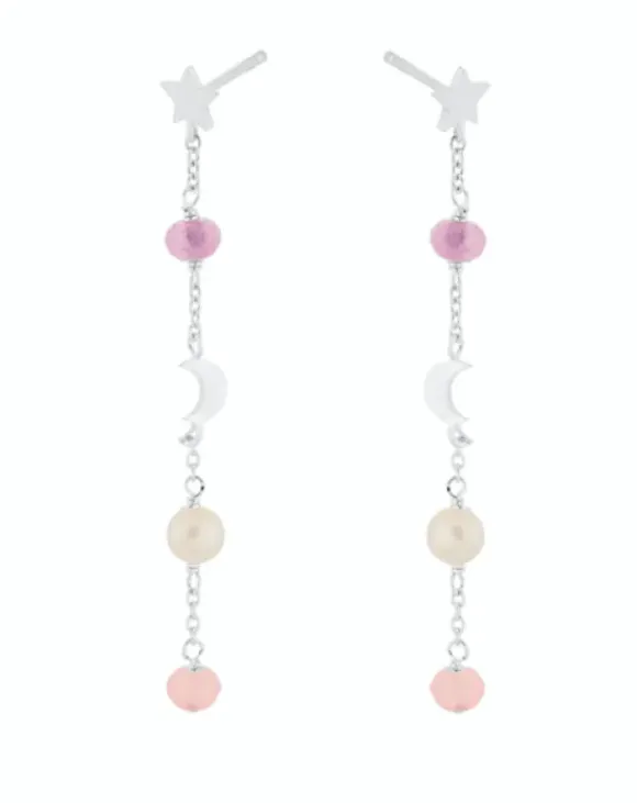 Pernille Corydon - Pastel Dream ketjukorvakorut, hopea