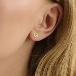 Pernille Corydon - Peace nappikorvakorut, hopea