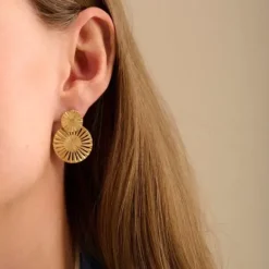 Pernille Corydon - Starlight Earrings 30mm, hopea