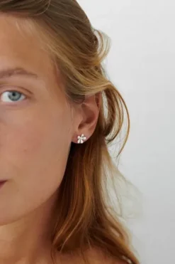 Pernille Corydon - Wild Poppy nappikorvakorut, hopea