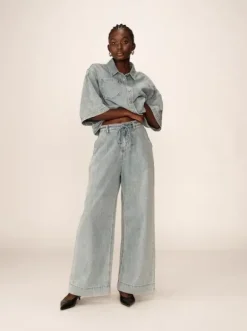 Pompon farkut, skye blue