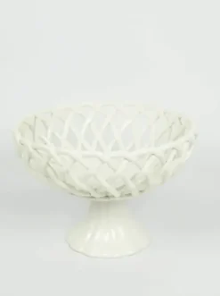 Ruth jalallinen porsliinikori, luonnonvalkoinen