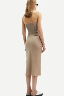 Samsoe&Samsoe - Saelynn toppi pellavaa, chinchilla