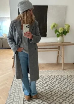 Sera villakangastakki, grey melange