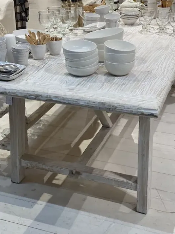 Snowdrops Copenhagen - ruokapöytä suorilla jaloilla 240cm #660, off white