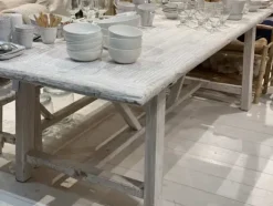 Snowdrops Copenhagen - ruokapöytä suorilla jaloilla 240cm #660, off white