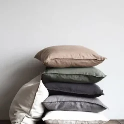 Tell Me More - Luonnonvalkoinen pellavatyynynpäällinen, 50x50 cm