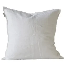 Tell Me More - Valkoinen pellavatyynynpäällinen, 50x50 cm