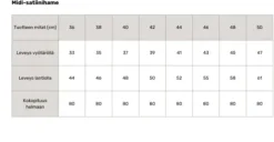 Tianna midi satiinihame, cream