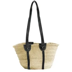 Tine K Home – korikassi pidemmillä nahkahihnoilla, MUSTA S