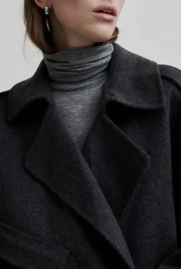 Walance lyhyt villakangastakki, dark grey melange