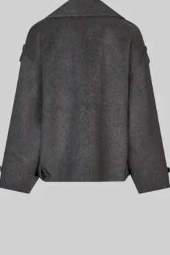 Walance lyhyt villakangastakki, dark grey melange