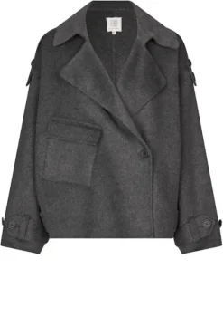 Walance lyhyt villakangastakki, dark grey melange