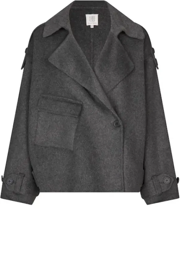 Walance lyhyt villakangastakki, dark grey melange