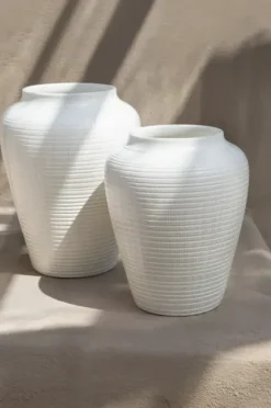 Willow maljakko H45 cm, valkoinen